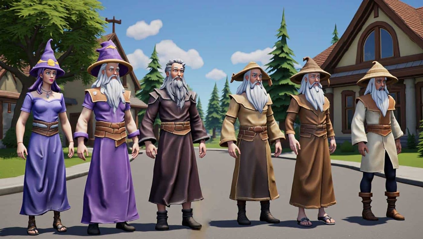 A group of wizards in robes